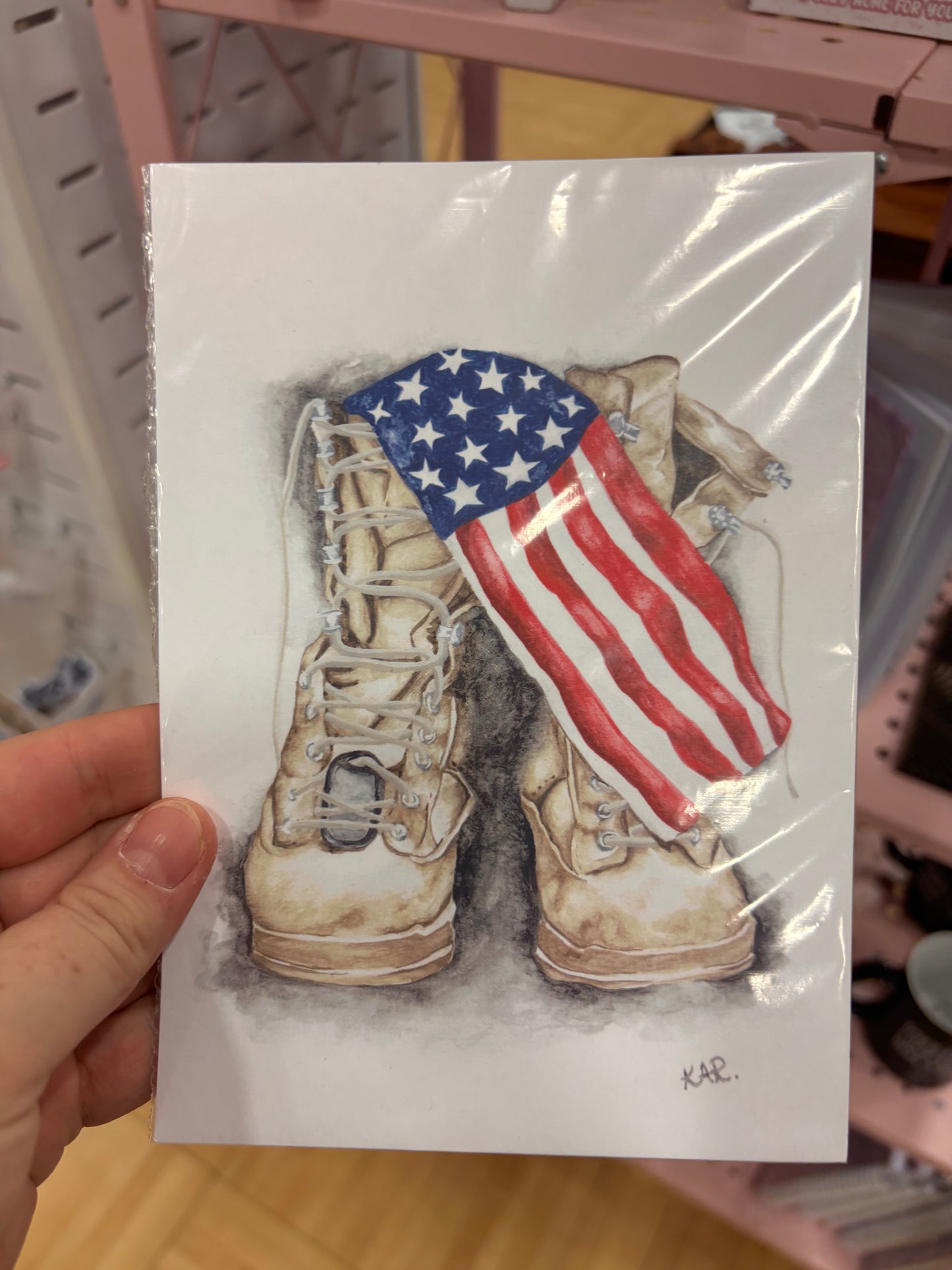 Watercolor Boots Print - HSV local