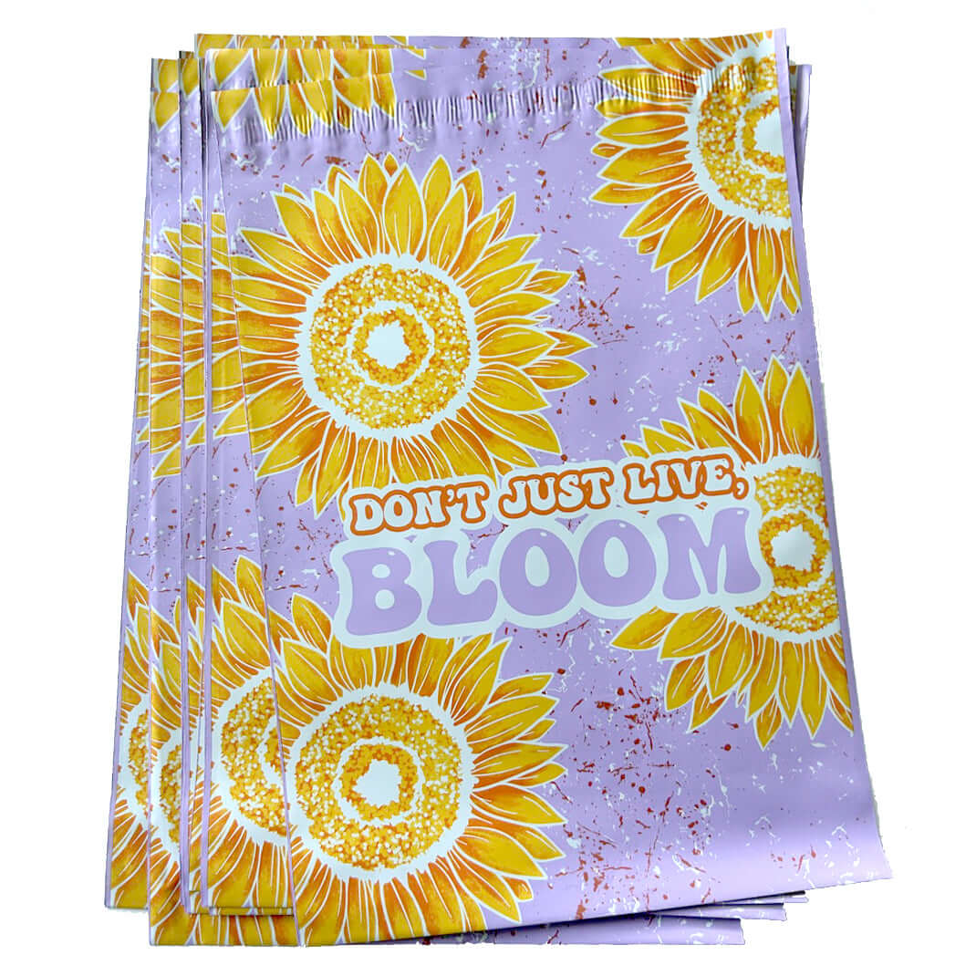 10x13 Sunflower Biodegradable Poly Mailers