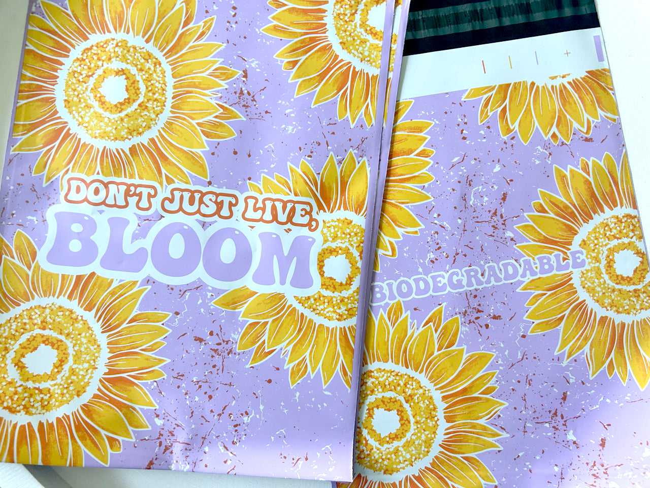 10x13 Sunflower Biodegradable Poly Mailers