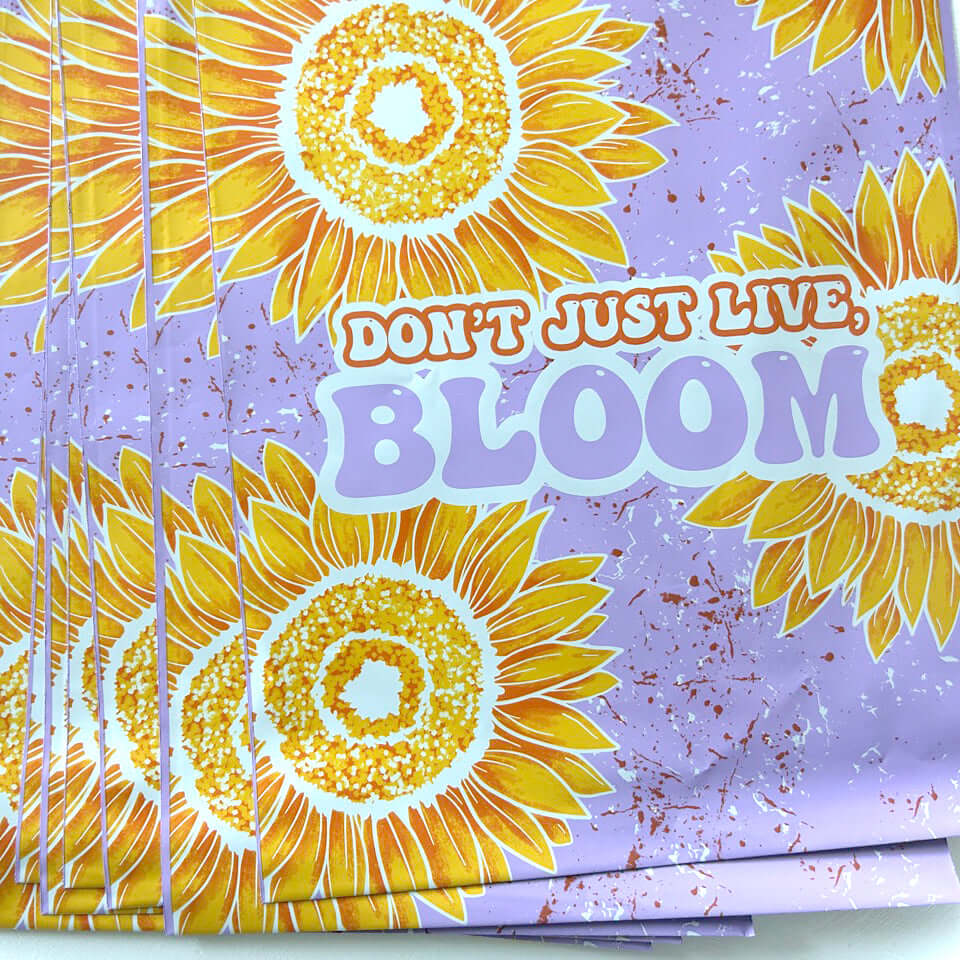 10x13 Sunflower Biodegradable Poly Mailers