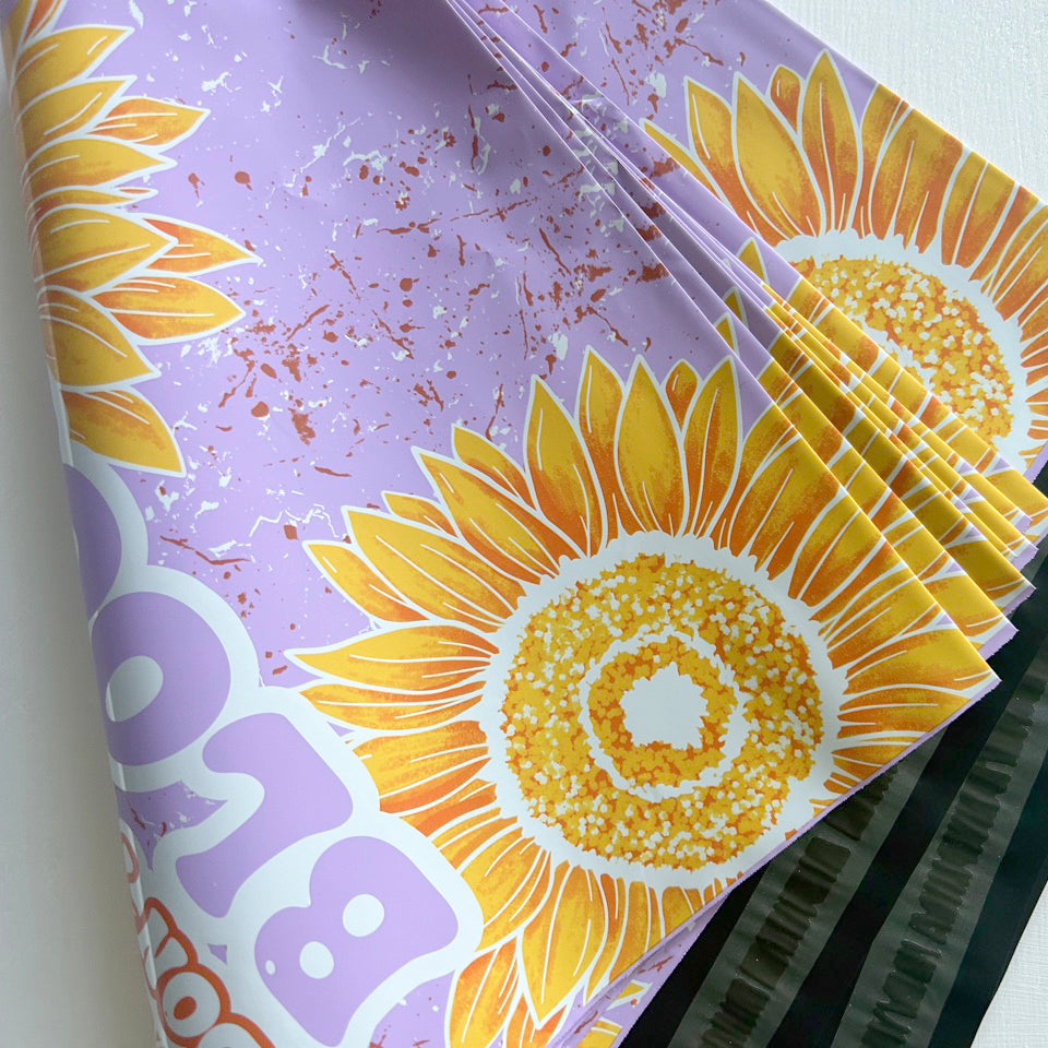 10x13 Sunflower Biodegradable Poly Mailers