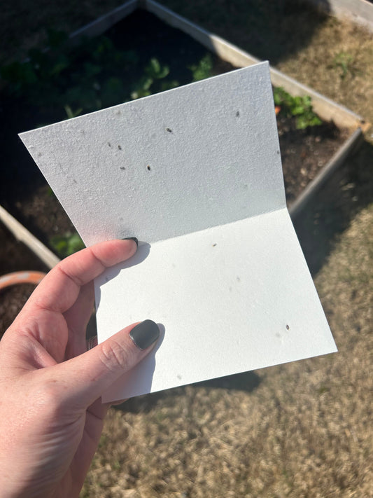 Seeded Plantable Gardening Card - HSV local
