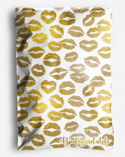 Golden Kisses 6x9 Poly Mailers