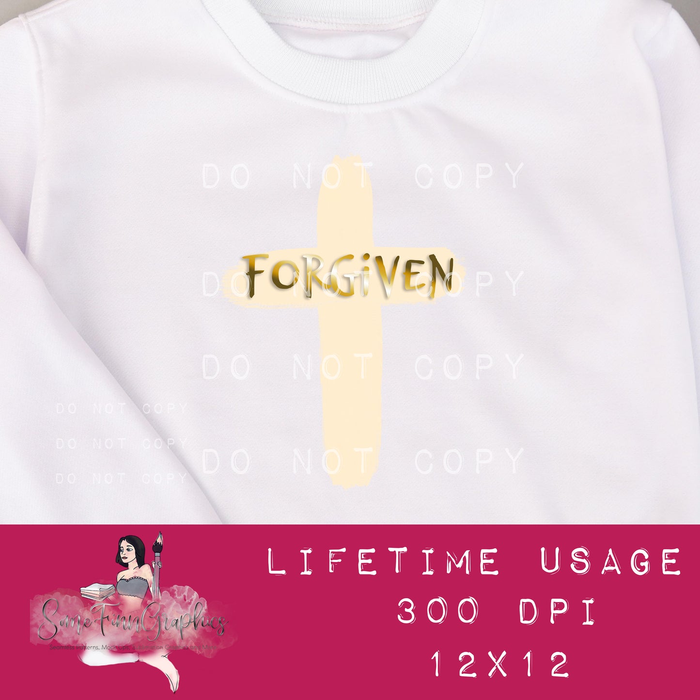 Forgiven Religious Seamless and Graphics