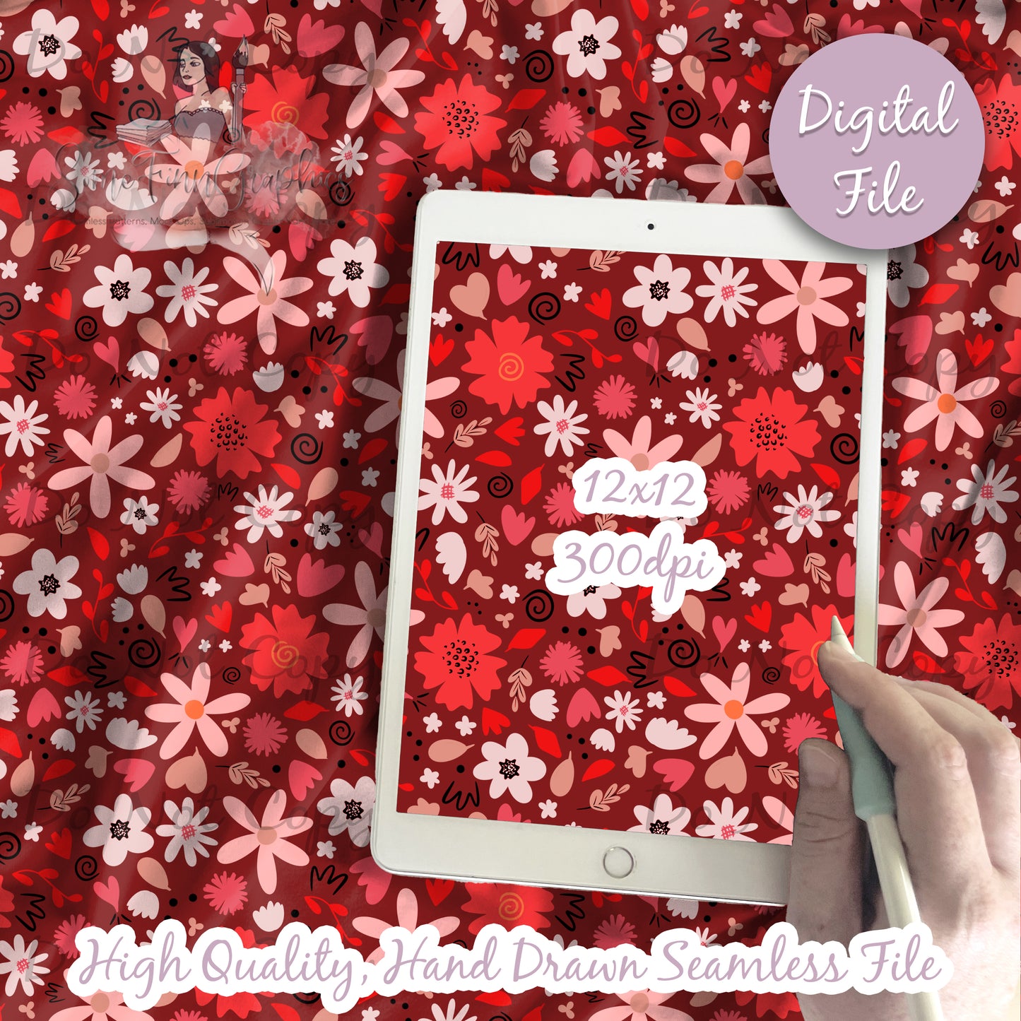 Red Floral Seamless