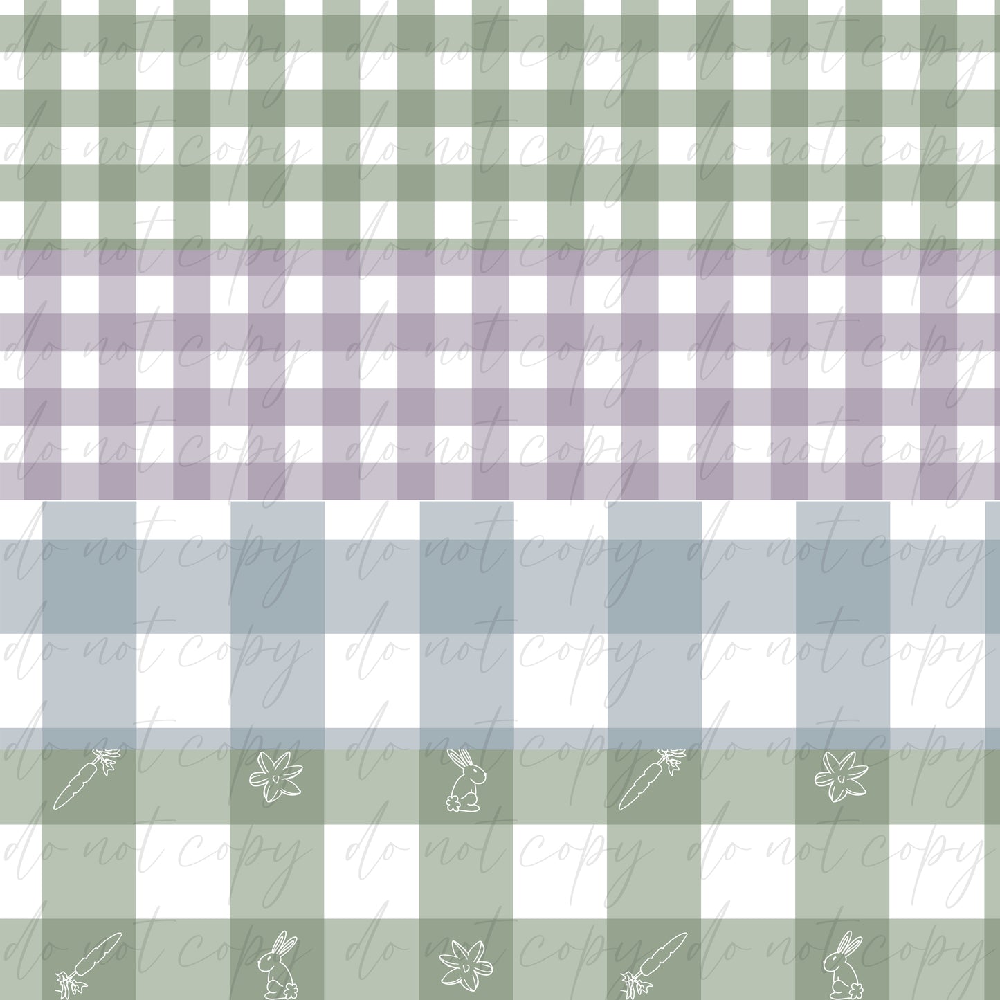Bunny Gingham Seamless and Graphics