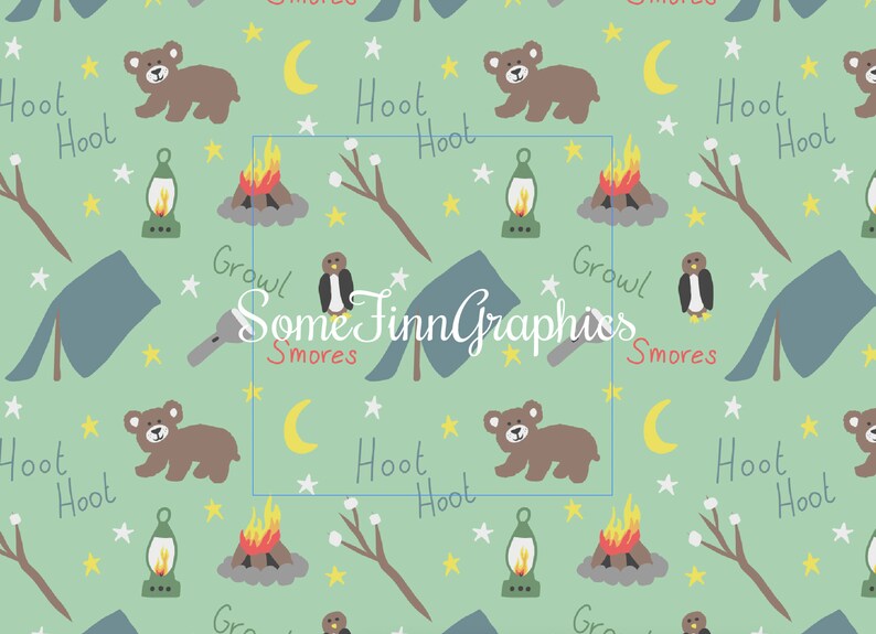 Camping Digital Paper