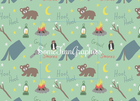 Camping Digital Paper