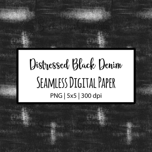 Black Distressed Digital Paper