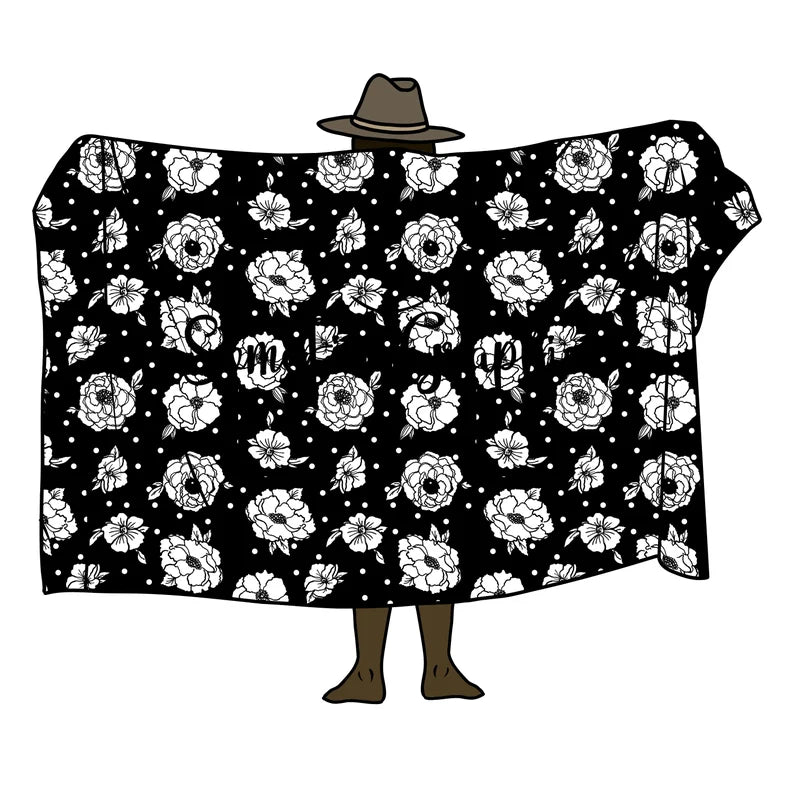 Black and White Floral Seamless
