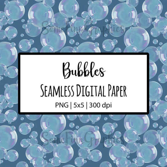 Blue Bubbles Seamless
