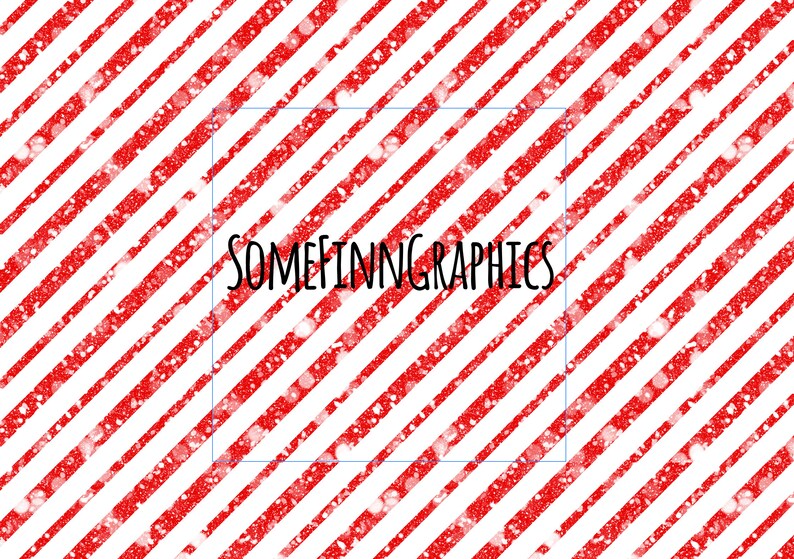 Candy cane and Snow Red Stripes Digital Paper