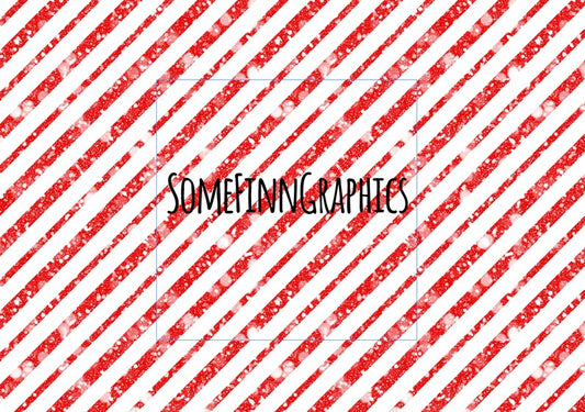 Candy cane and Snow Red Stripes Digital Paper