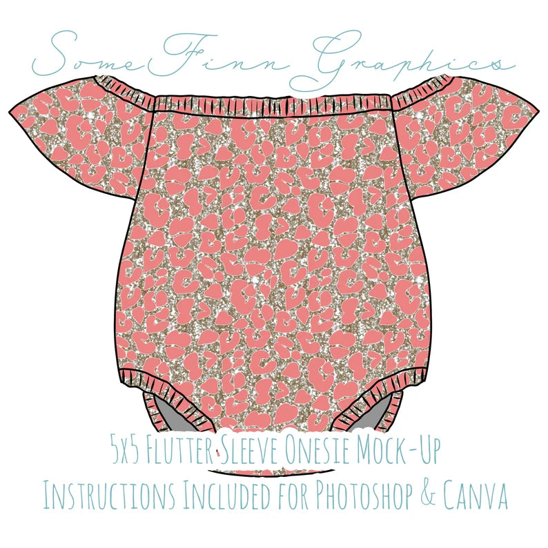 Bodysuit Flutter Sleeve Mock-Up