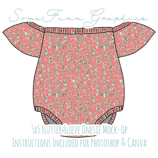 Bodysuit Flutter Sleeve Mock-Up