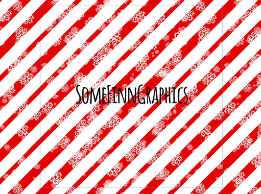 Candy cane and Snow Red Stripes Digital Paper