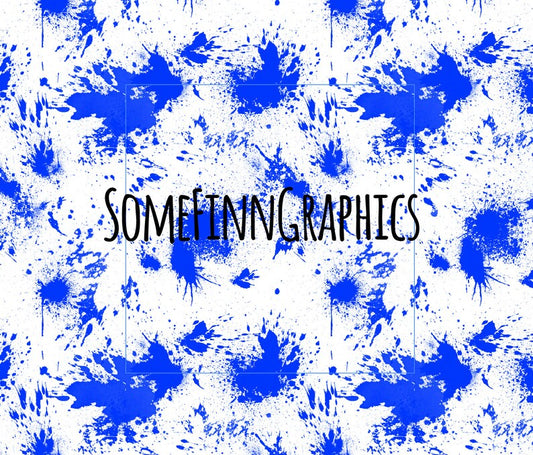 Blue Splatter Seamless