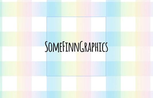 2 Pastel Rainbow Gingham Digital Paper
