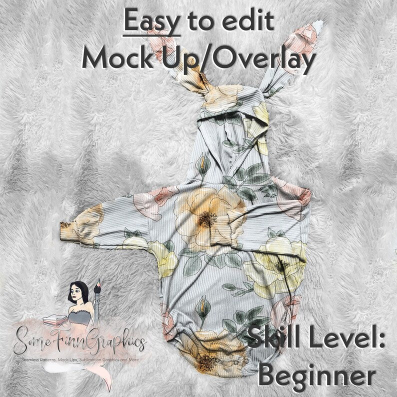 Bunny Romper Realistic Mock Up