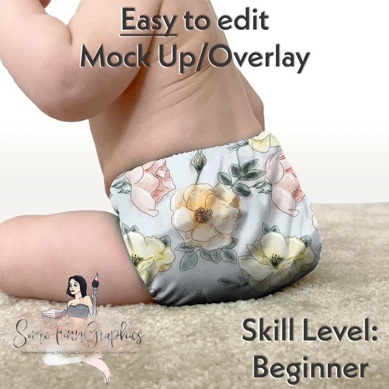 Cloth Diaper Realistic Mock-Up