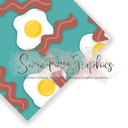 Bacon and eggs Digital Paper