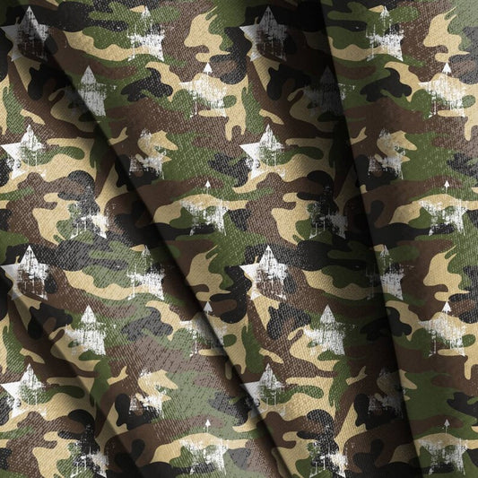 Camo Distressed Stars Digital Paper