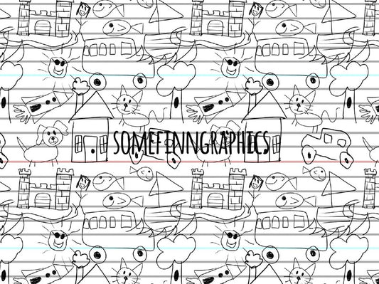 Back to School Doodles Seamless