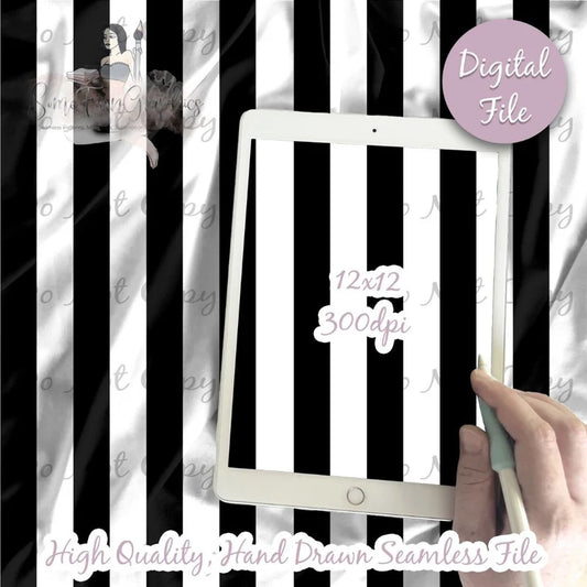 Black and White Stripes Digital Paper