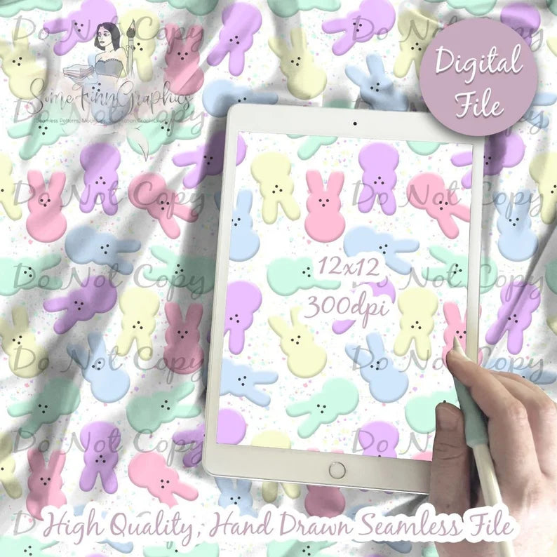 Candy Bunny Digital Paper