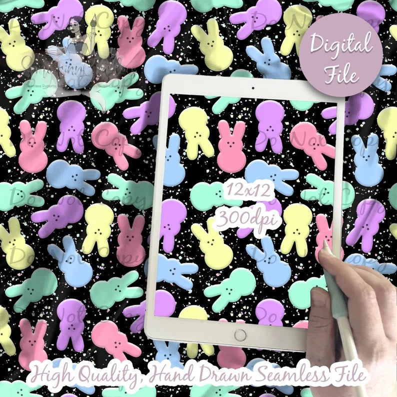 Candy Bunny Digital Paper