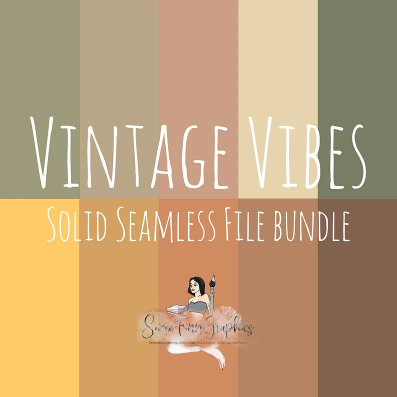 10 Vintage Vibes Solid Seamless Files Bundle Digital Paper