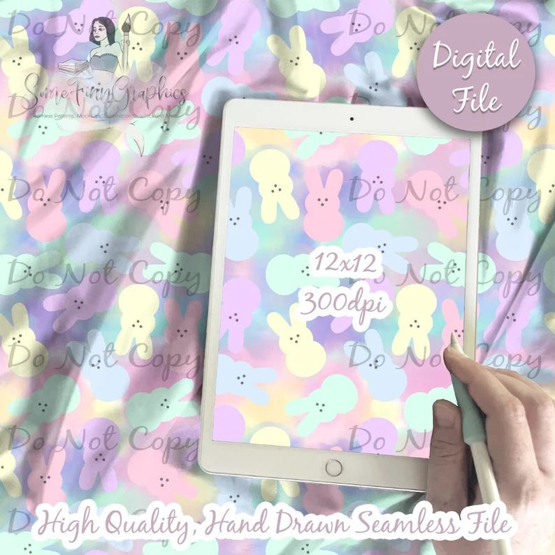 Candy Bunny Digital Paper