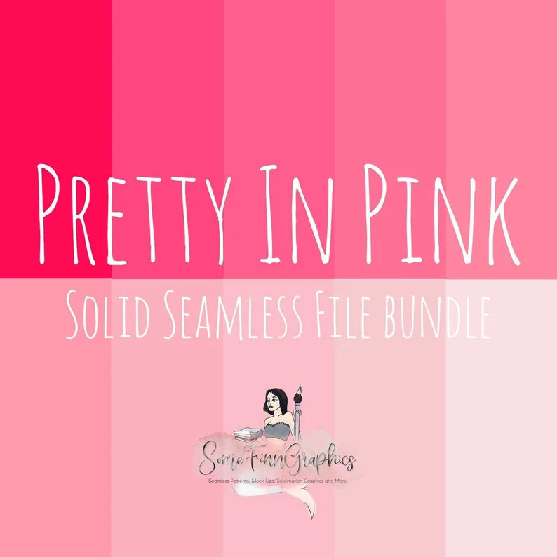 10 Pretty In Pink Solid Seamless Files Bundle Digital Paper