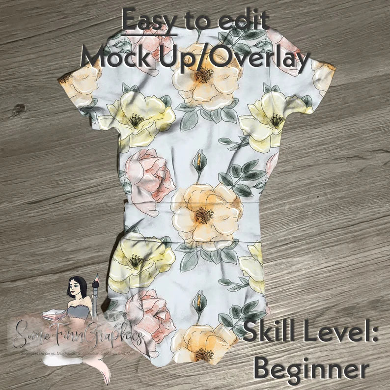 Bullet Bummie and Bodysuit Set Realistic Mock Up