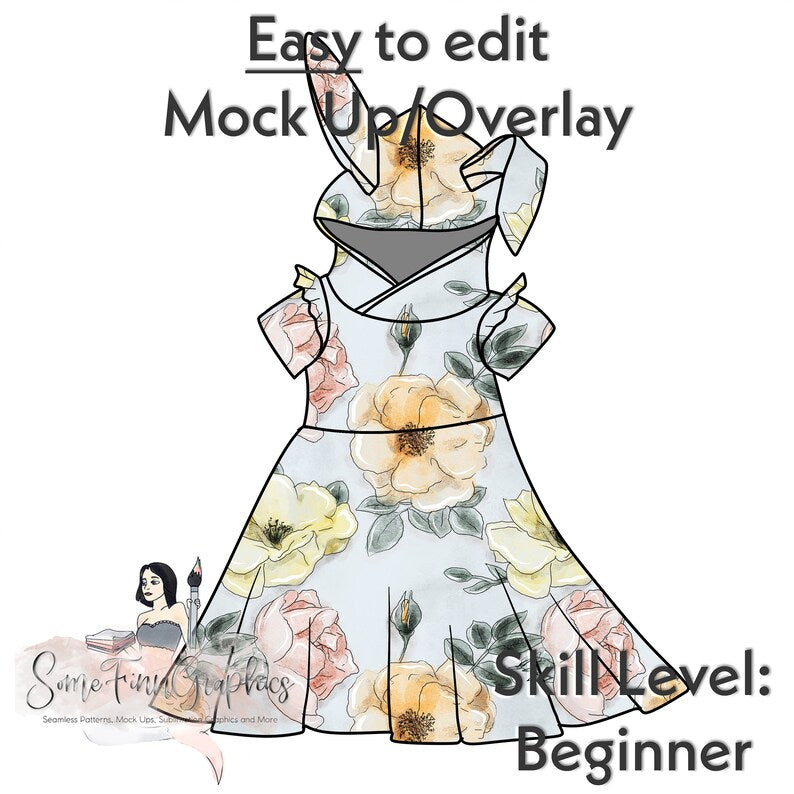 Bunny Hooded Short Sleeve GWM Dress Mock-Up