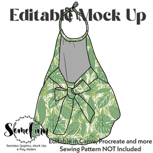 Big Bow Bubble Romper Mock-Up