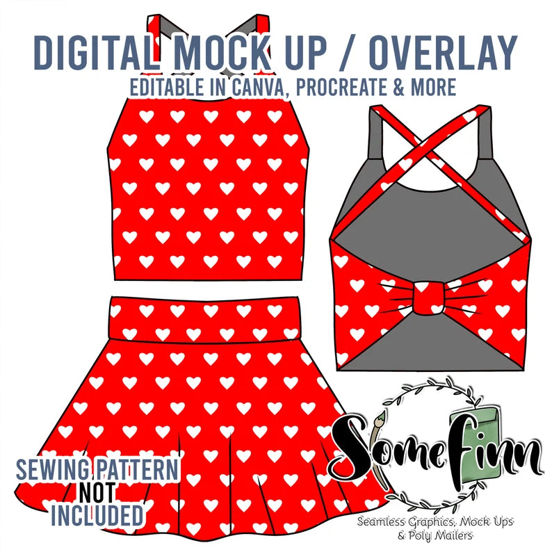 Bow Back Tank and Twirl Skirt Mock-Up