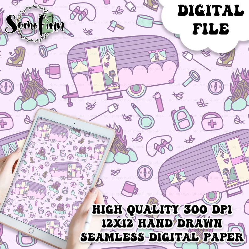 Camper Digital Paper