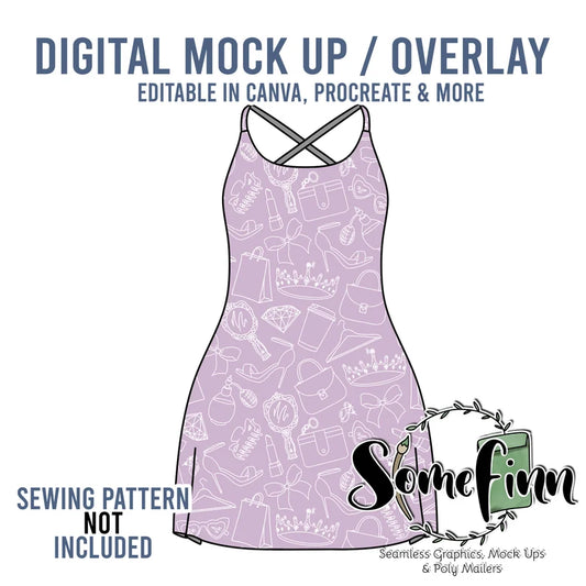 Cross Back Dress Mock-Up