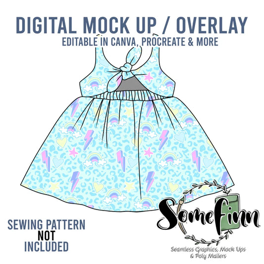 Bow Back Dress Mock-Up