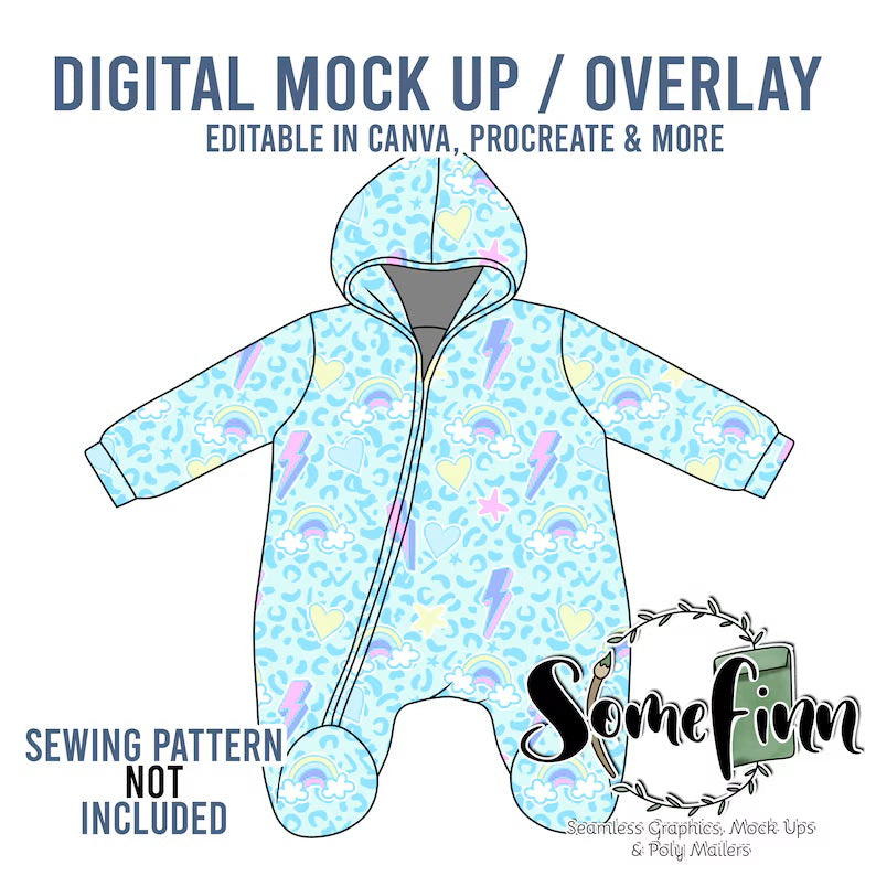 Baby Bodysuit Jacket Mock-Up