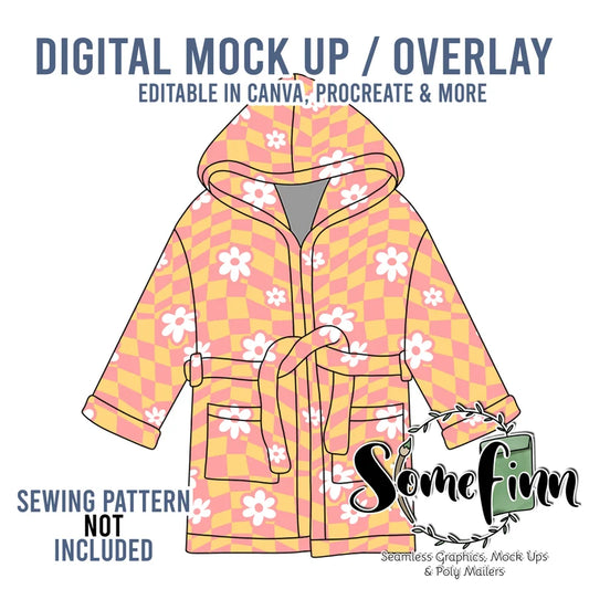 Bath Robe Mock-Up / Tied Towel Mock Up