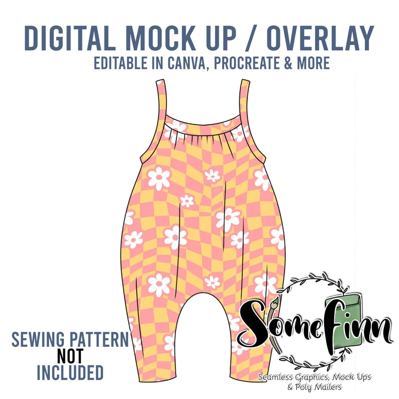 Bubble Romper Lined Mockup