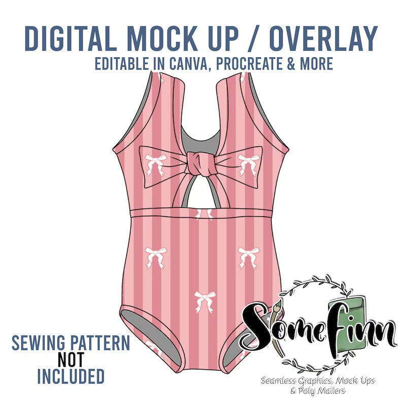 Bow Swimsuit Mock-Up