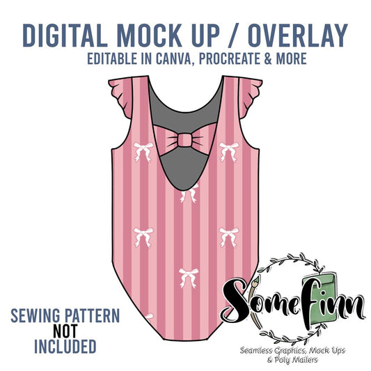 Flutter Bow Swimsuit Mock-Up