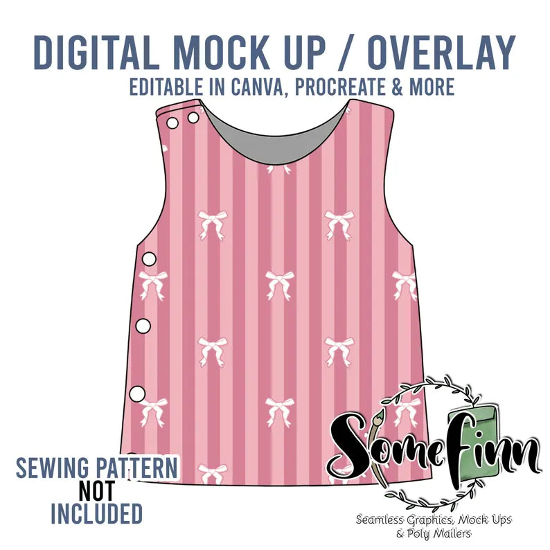 Button Up Baby Tank Top Mock Up