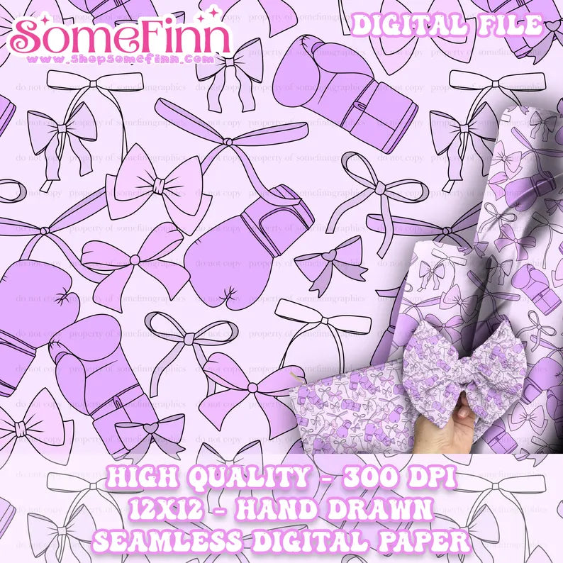 Boxing and Bows Digital Paper