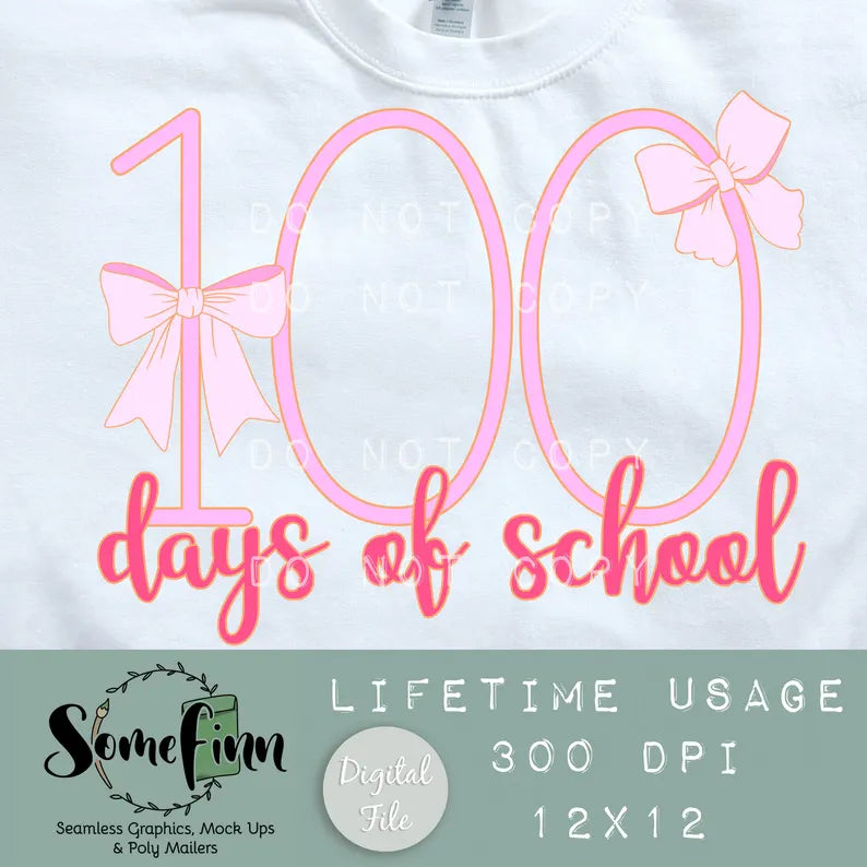 100 Days of School Graphic PNG