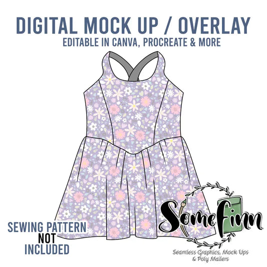 Cross Back Dress Mock-Up