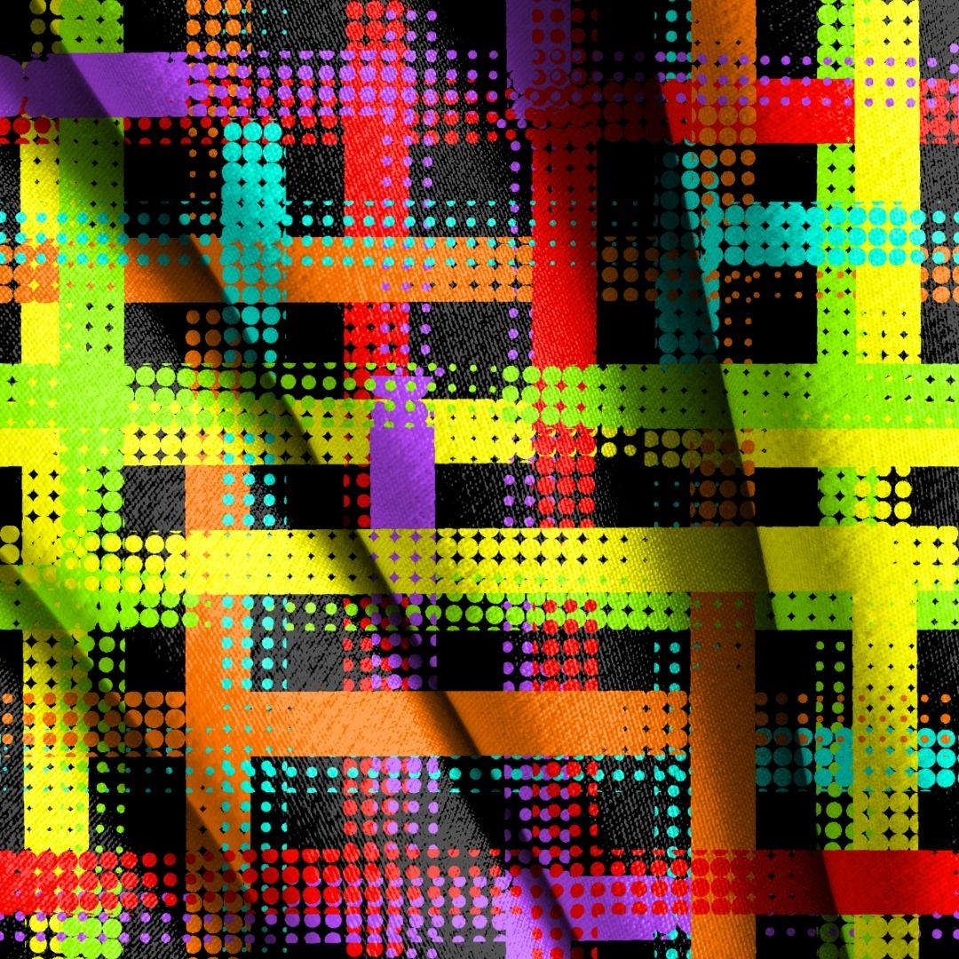 Neon Plaid Seamless Design